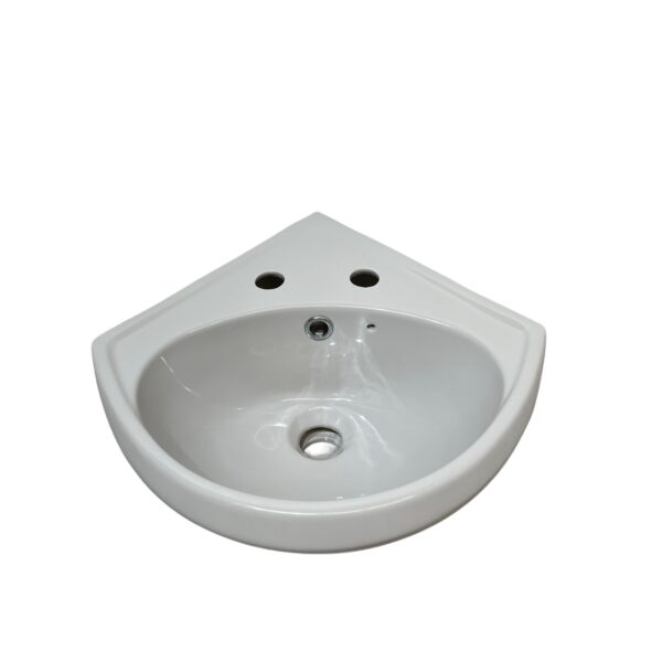 Fordham Spring Bathrooms Corner Washbasin in Light Grey