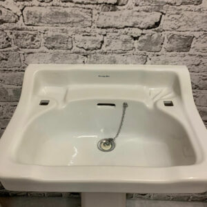 Armitage Ware Basin and Pedestal 1950s from Sanitary Salvage