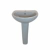 Whisper Grey Ideal Standard Studio Basin & Pedestal 1TH