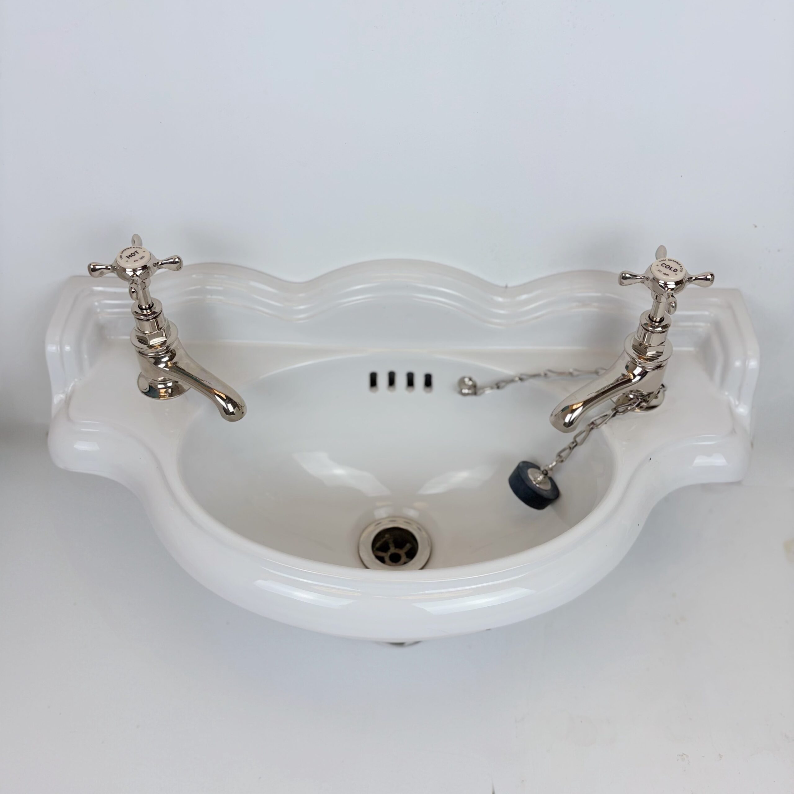 Thomas Crapper Blue Cast Iron Toilet with Cloakroom Basin Set - Image 6