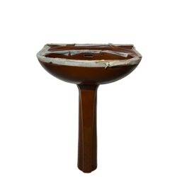 Retro Shires Allegro Harmony Brown Basin & Pedestal 2TH