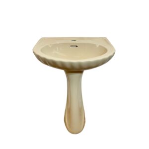 Trent Mirabelle Basin with Pedestal in Champagne