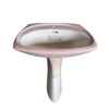 Retro Selles Cheverny Basin with Pedestal in Rose Jaspe (2 tone pink)
