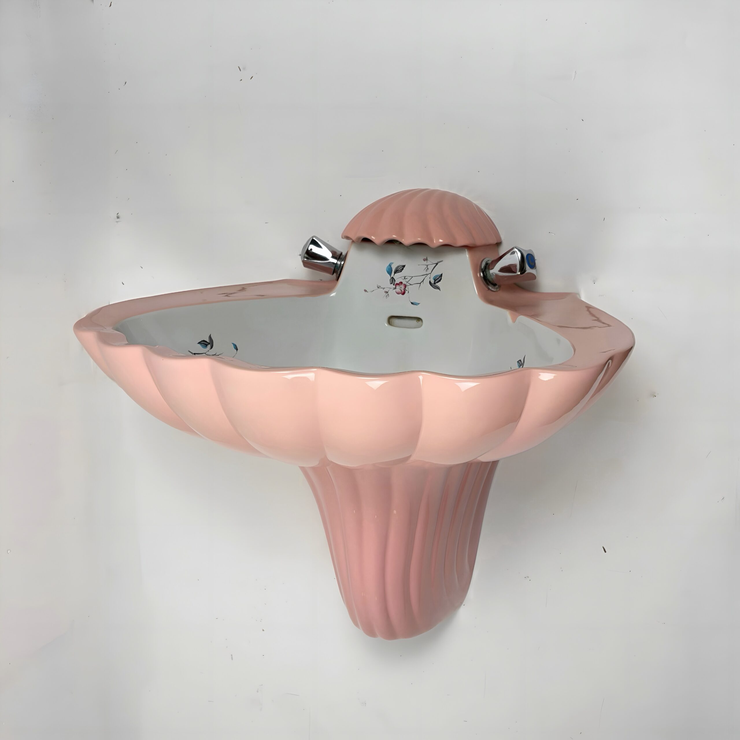 Pink Shell Swanlyne Basin by Johnson Bros c.1962 - Image 6