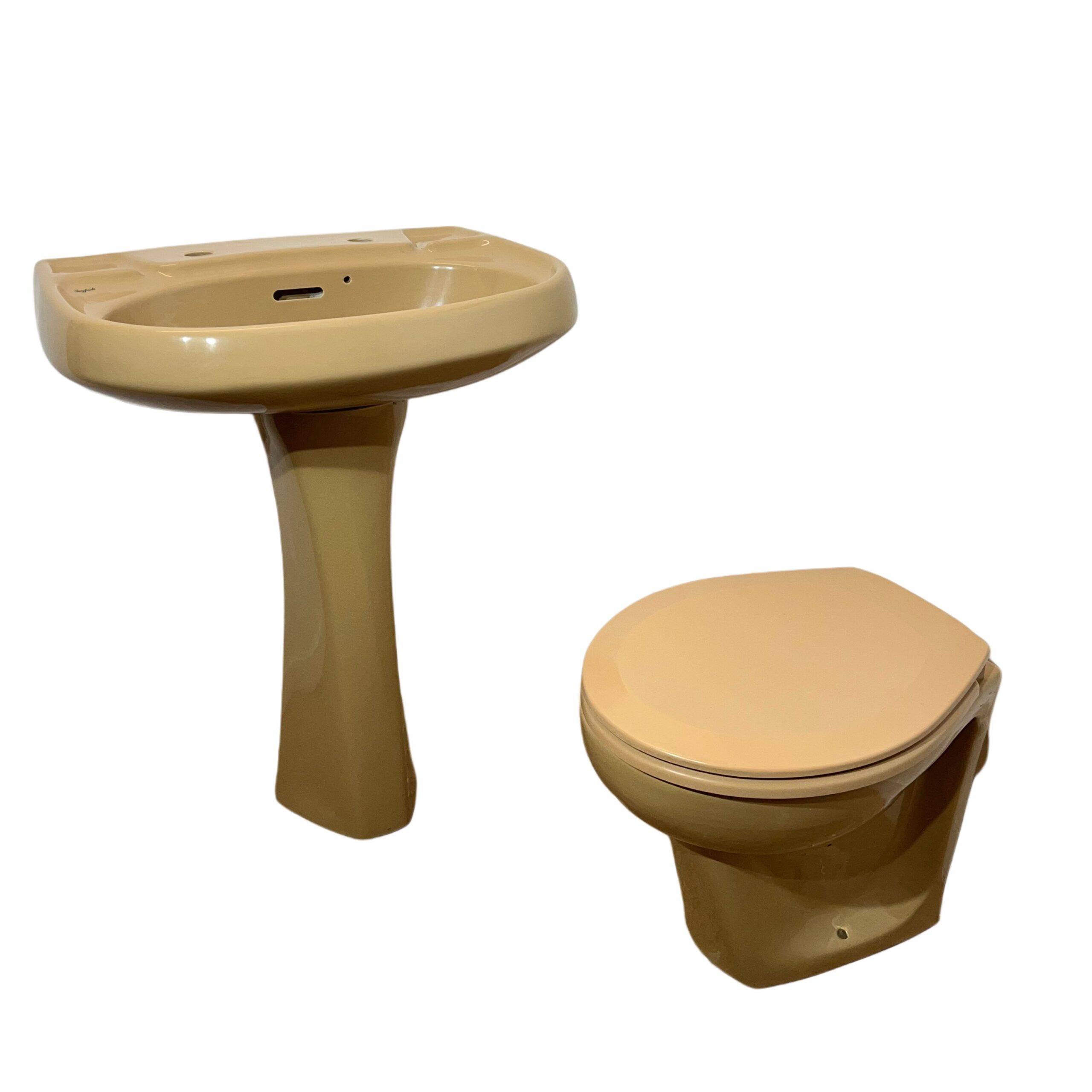 Sandalwood Twyfords Toilet & Sink Cloakroom Suite