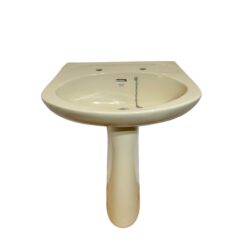 Armitage Shanks Dovex Basin & Pedestal in Champagne