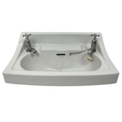 1950s Twyfords Ceramant White Basin with Taps