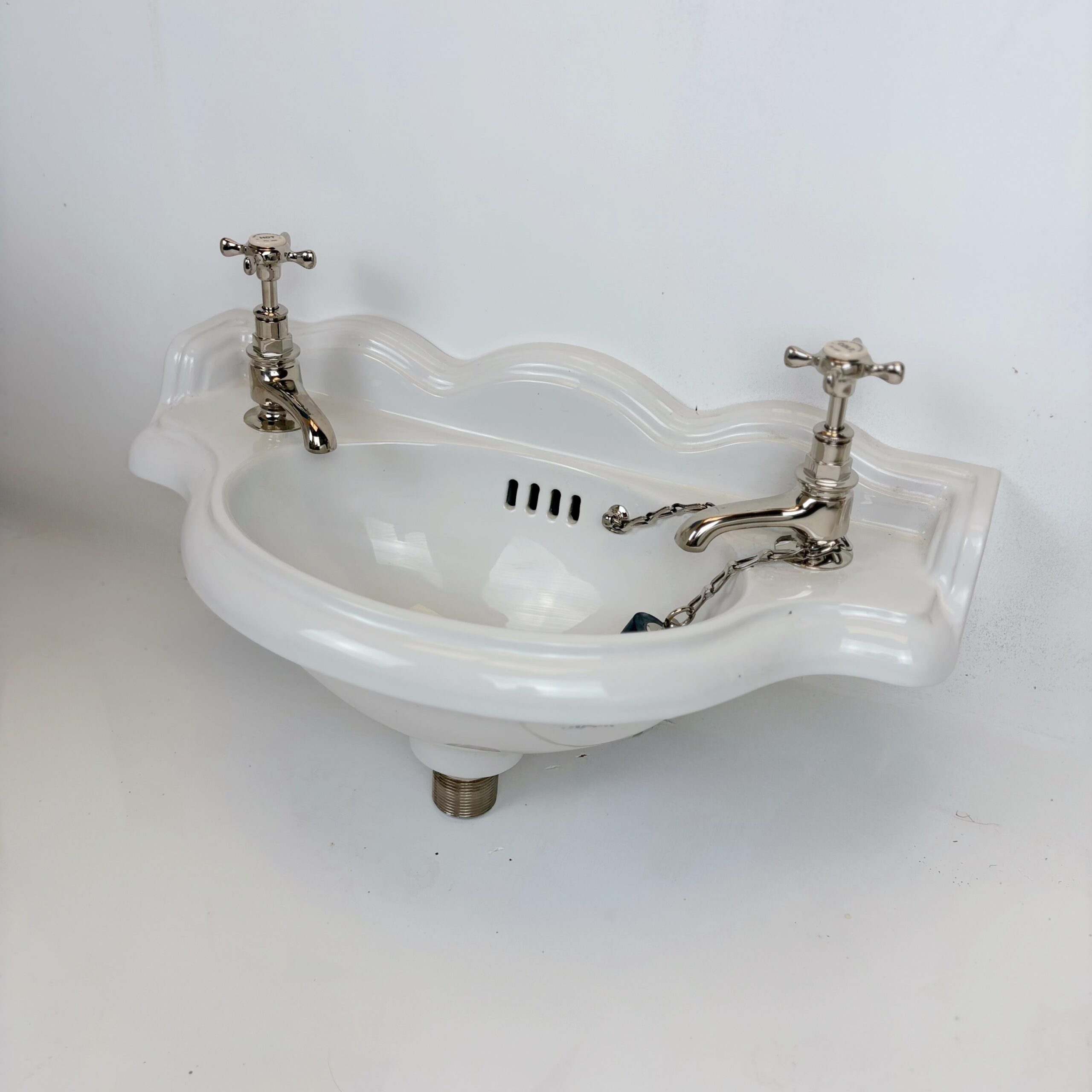 Thomas Crapper Blue Cast Iron Toilet with Cloakroom Basin Set - Image 5