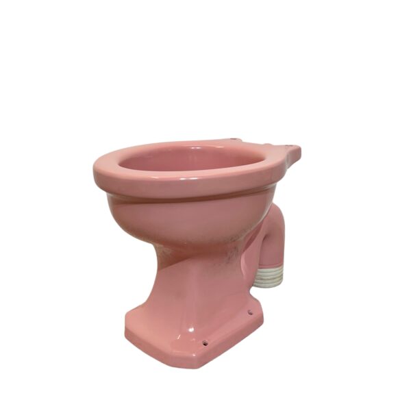 Pink Reclaimed 1950s Toilet Pan S Trap