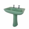 Retro Jade Green Basin & Pedestal