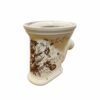 Antique Toilet Pan 'The Progress' with Brown Floral Motif