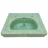 Green Marble Effect Art Deco Bathroom Basin