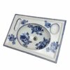 Victorian Antique Basin with Blue Floral Transfer