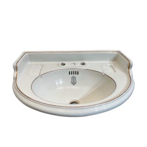 Antique Doulton & Co Basin with Gold Leaf Edges C.1900