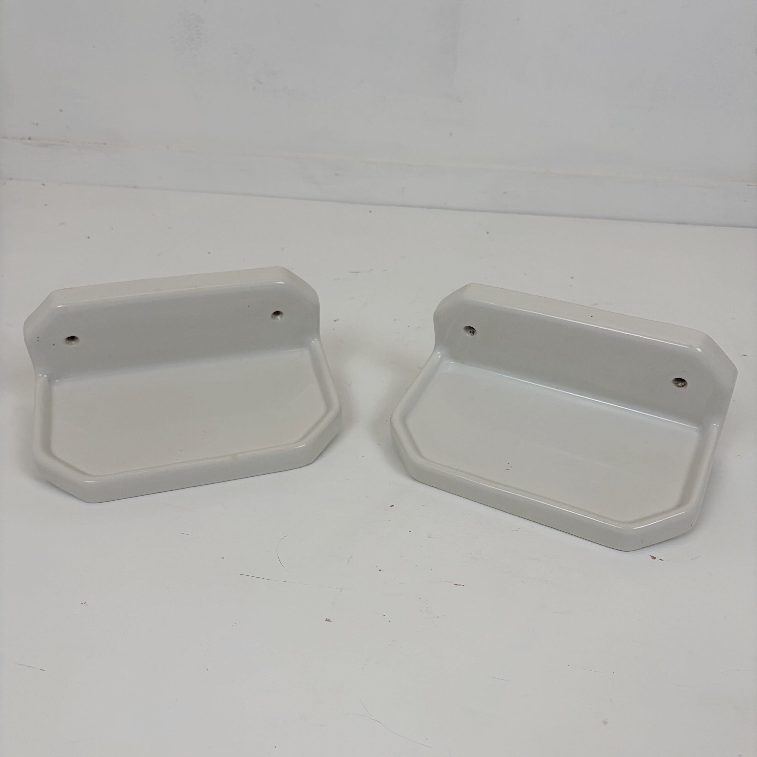 Vintage Shanks Wall Mounted Soap Dishes - Image 2