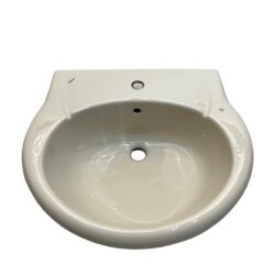 Twyfords Jupiter Pedestal Washbasin in Champagne 1TH