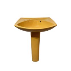 Harvest Gold Retro 1970s Ideal Standard Basin & Pedestal