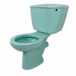 Turquoise Toilet Close Coupled Pan & Cistern
