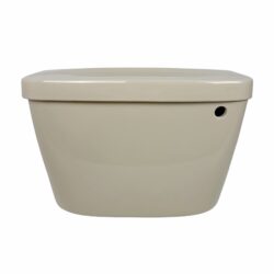Toilet cistern with matching cistern lid in a cream colour known as Champagne