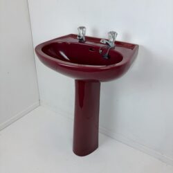 Alternative view of Burgundy Royal Doulton Pedestal Sink