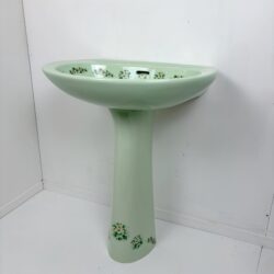 Alternative view of Balterley Light Green Apple Blossom Basin & Pedestal