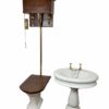 Antique Doulton & Co Art Nouveau Toilet and Sink Set