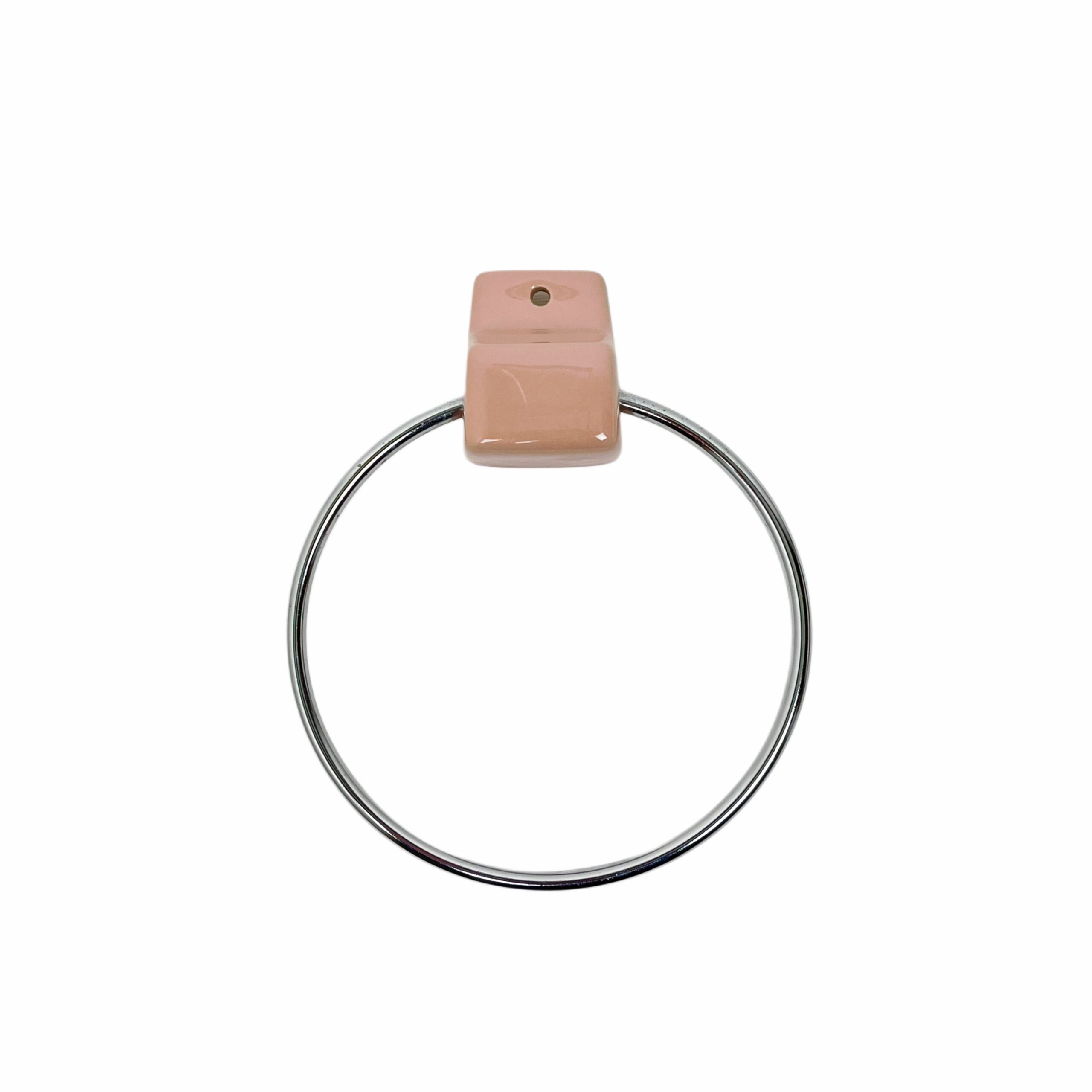 Retro 1970s Coral Pink Towel Ring