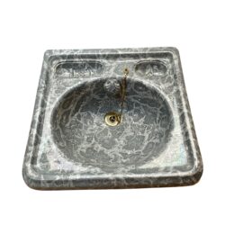 Edwardian Grey Sponged Marble Basin