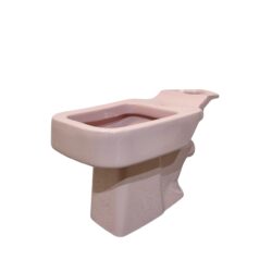 Square Shires Opus Syphonic Toilet Pan in Chiffon Pink P Trap
