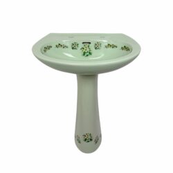 Balterley Light Green Apple Blossom Basin & Pedestal