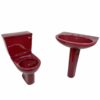 Burgundy Ideal Standard Brasilia Toilet & Sink Suite