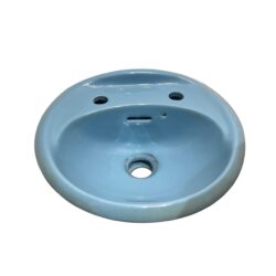Small Retro Handwash Basin in Bermuda Blue