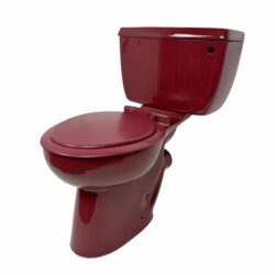 Burgundy Close Coupled Retro Toilet