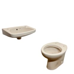 Ideal Standard Toilet & Basin Cloakroom Set in Whisper Peach