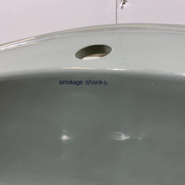 Armitage Shanks Orbit 30221 Inset Vanity Basin in Wild Sage 1TH - Image 3