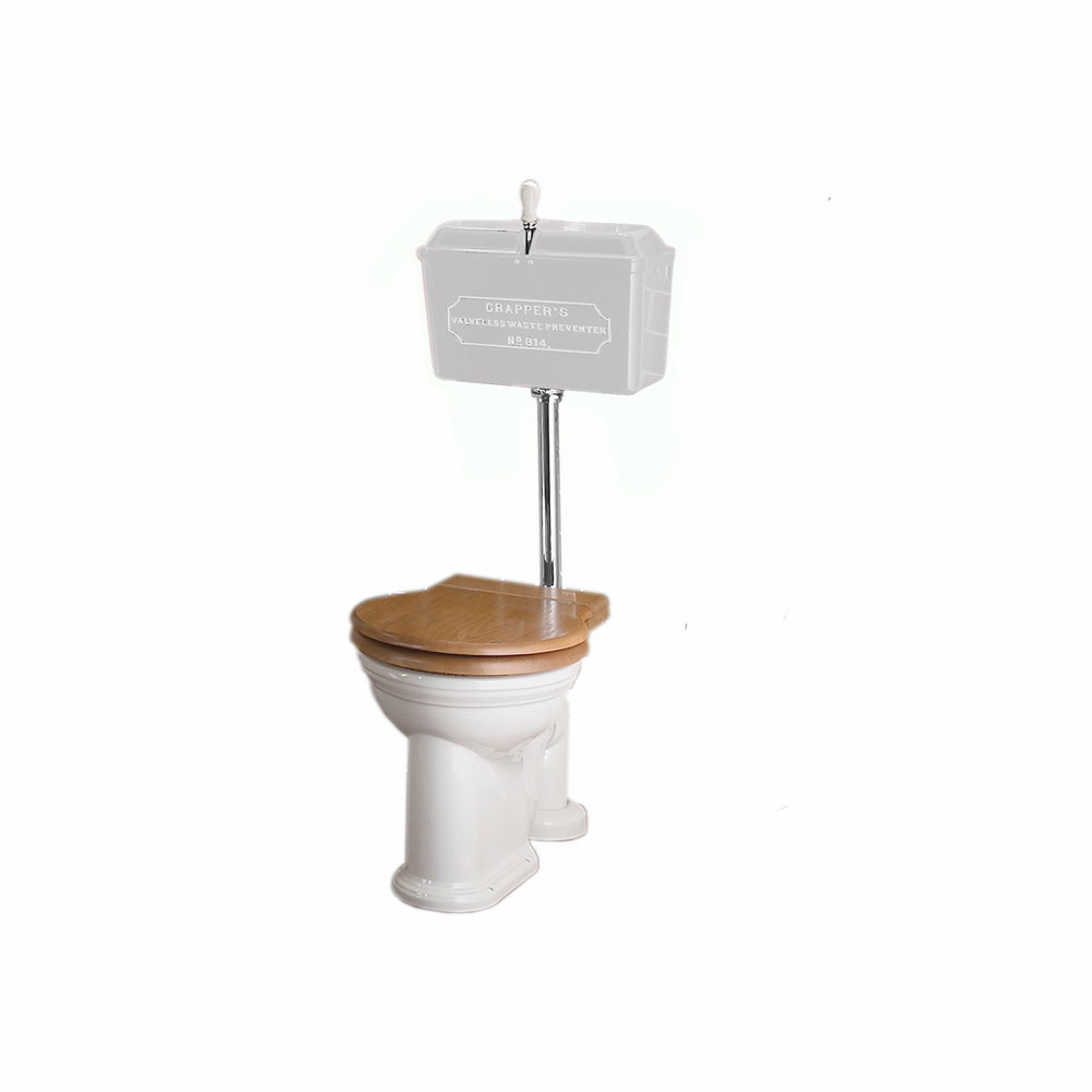 Thomas Crapper Low Level WC with Primed 814 Metal Cistern (Chrome Fittings)