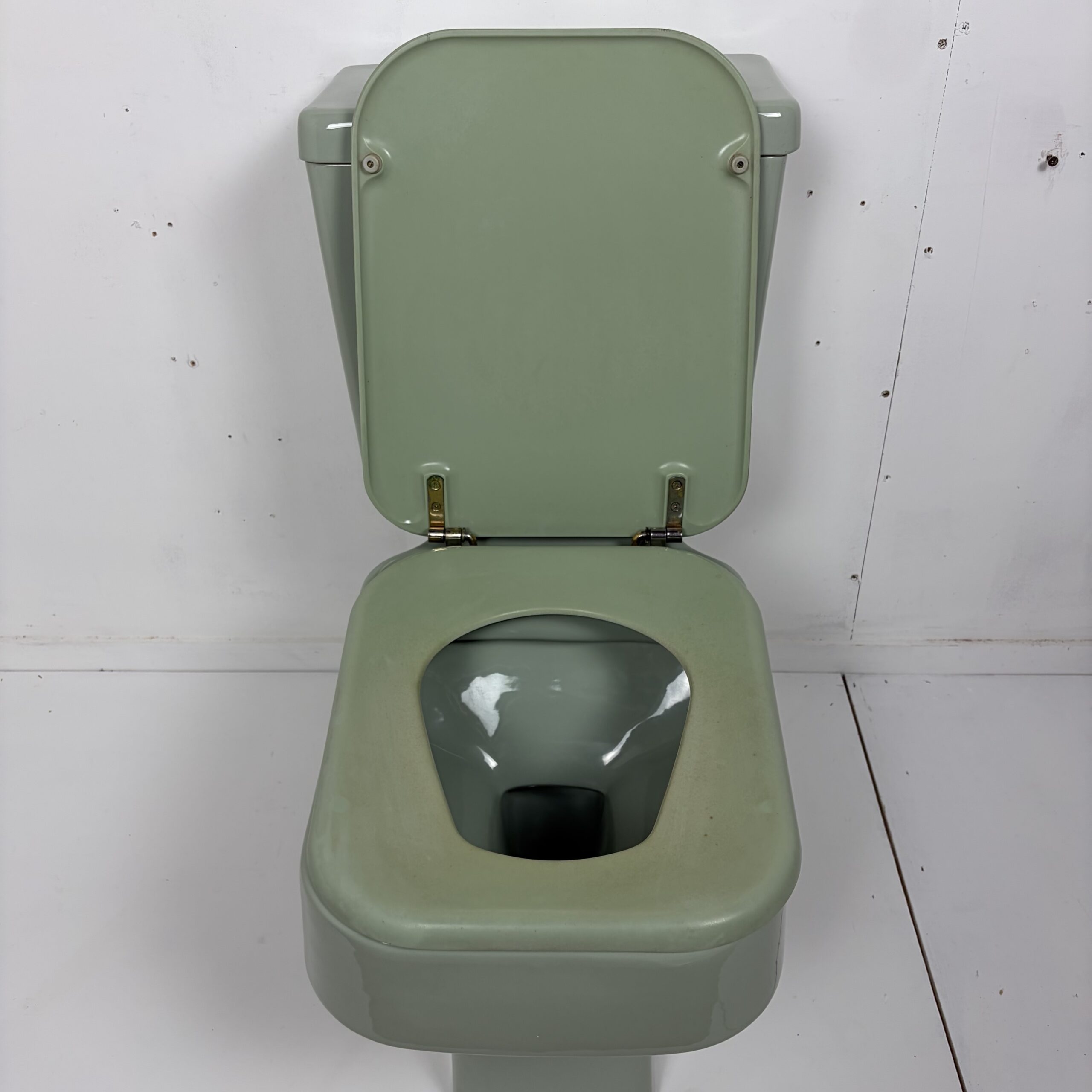 Retro Square Shires Toilet in Willow Green - Image 5