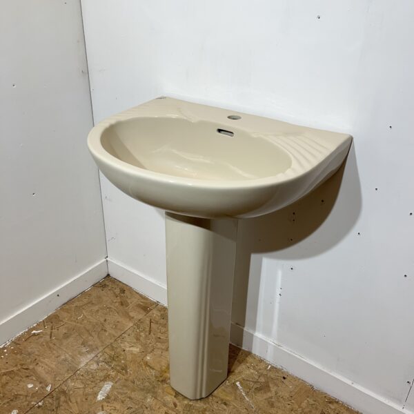 Spring Bathrooms Lois Basin & Pedestal in Champagne 1TH - Image 2