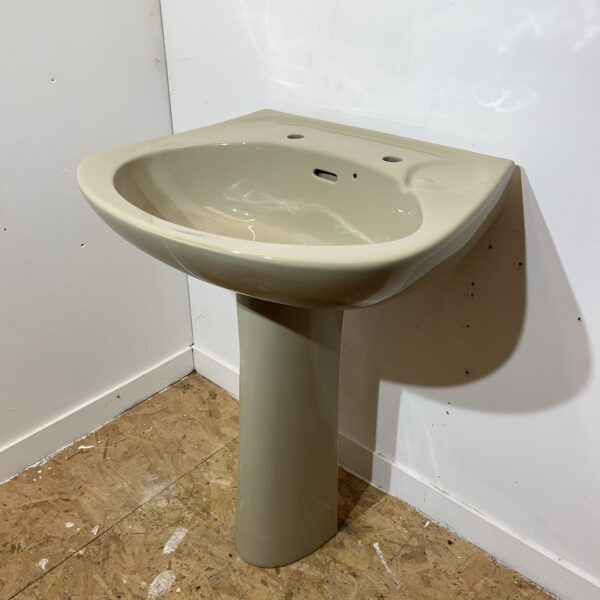 Armitage Shanks Dovex Pedestal Sink in Pampas 2TH - Image 2
