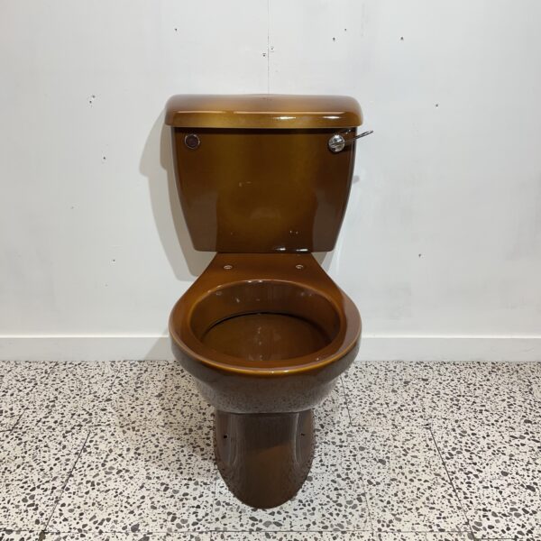 Retro 2 Tone Brown Toilet Pan & Cistern - Image 2