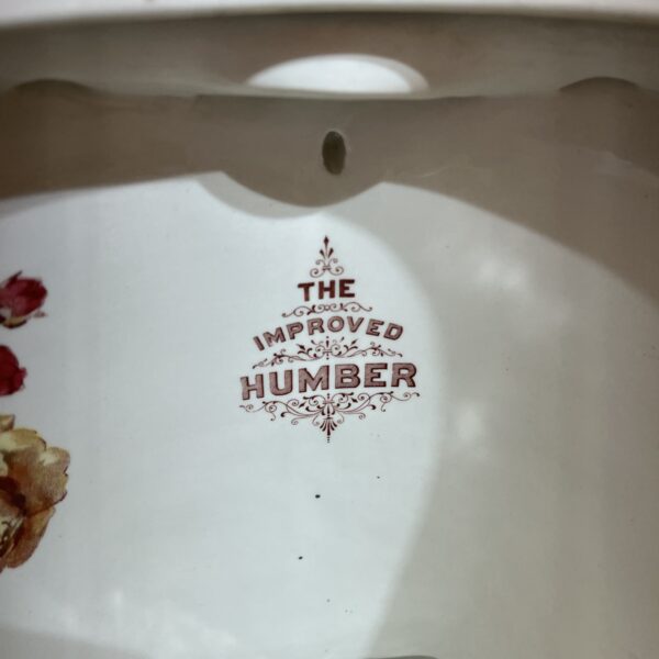 Antique ‘The Humber’ Coloured Floral Toilet Pan C. 1900 - Image 4