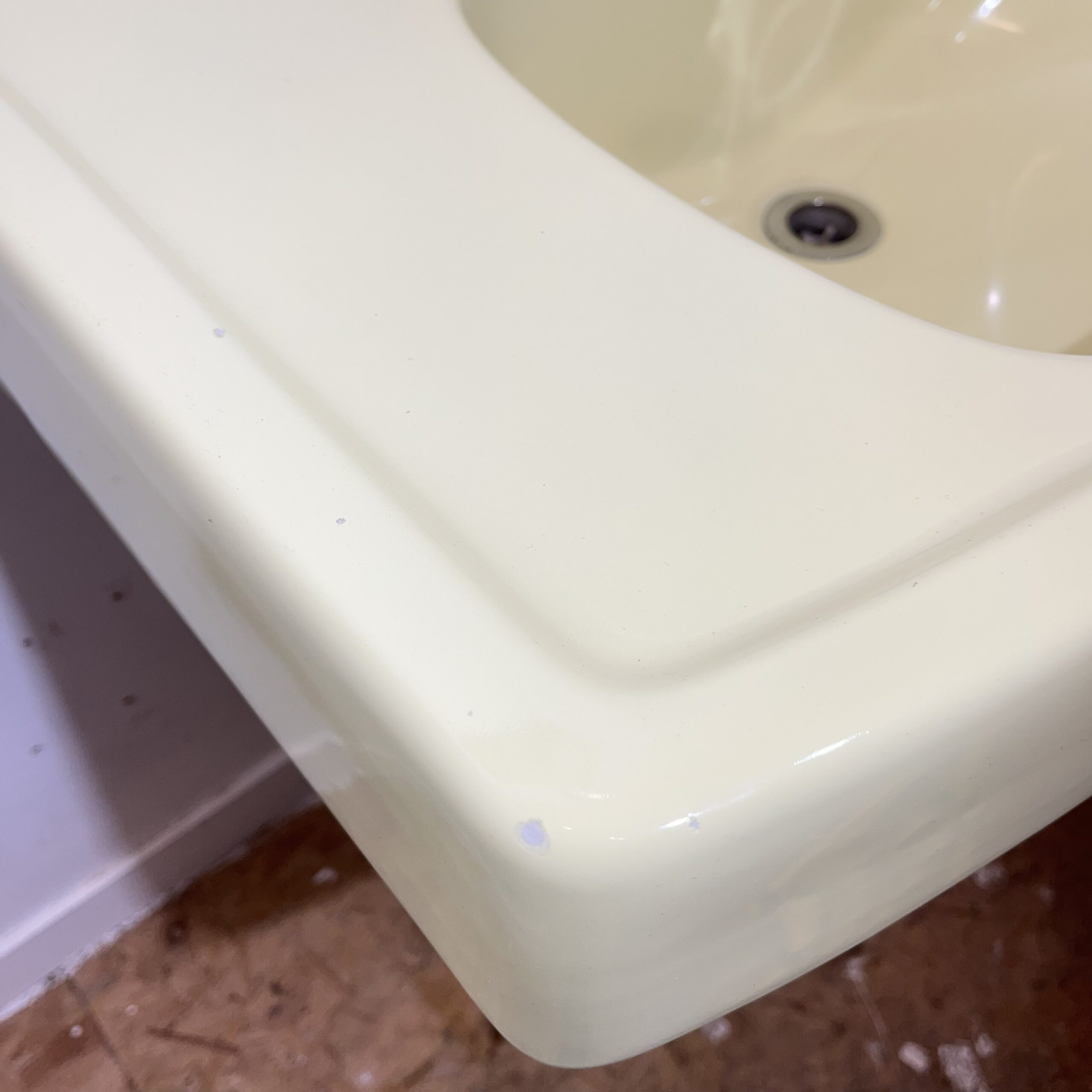 Vintage Twyfords Basin & Pedestal in Primrose Yellow c.1958 - Image 5