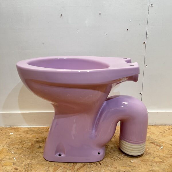 Lilac Retro Mid Century S Trap Toilet Pan - Image 2