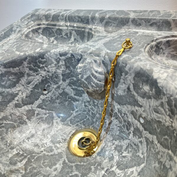 Edwardian Grey Sponged Marble Basin - Image 2