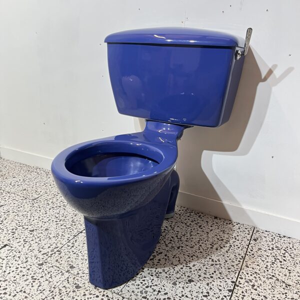 Midnight Blue Toilet & Sink Retro Cloakroom Suite - Image 2