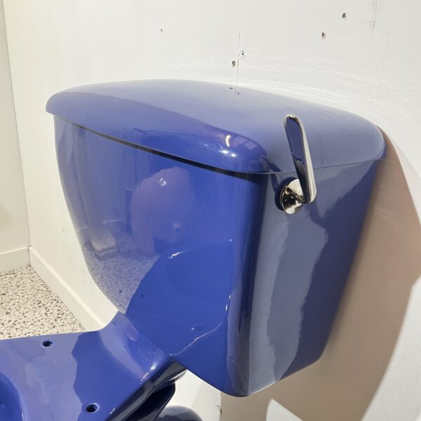 Midnight Blue Toilet & Sink Retro Cloakroom Suite - Image 4