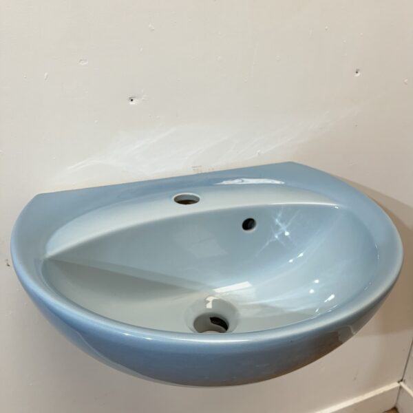 Blue 2 Tone Retro Cloakroom Basin - Image 3