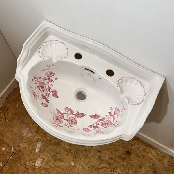 Imperial Oxford Cloakroom Basin with Floral Motif - Image 3