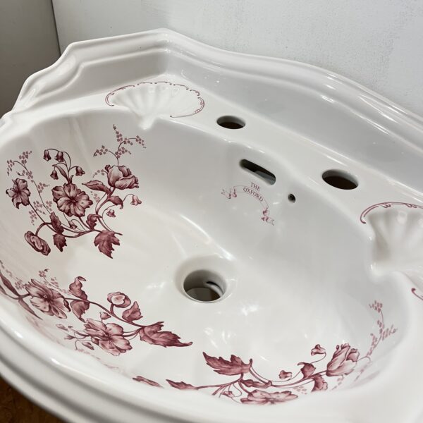 Imperial Oxford Cloakroom Basin with Floral Motif - Image 2