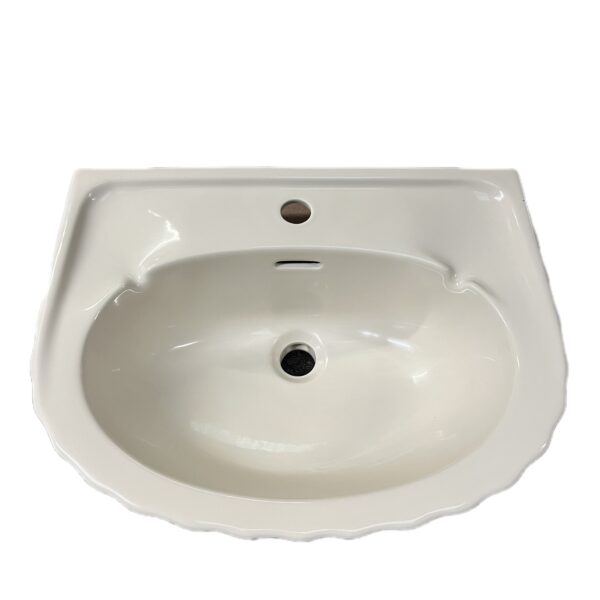 Champagne Trent Mirabelle Shell Shape Pedestal Basin